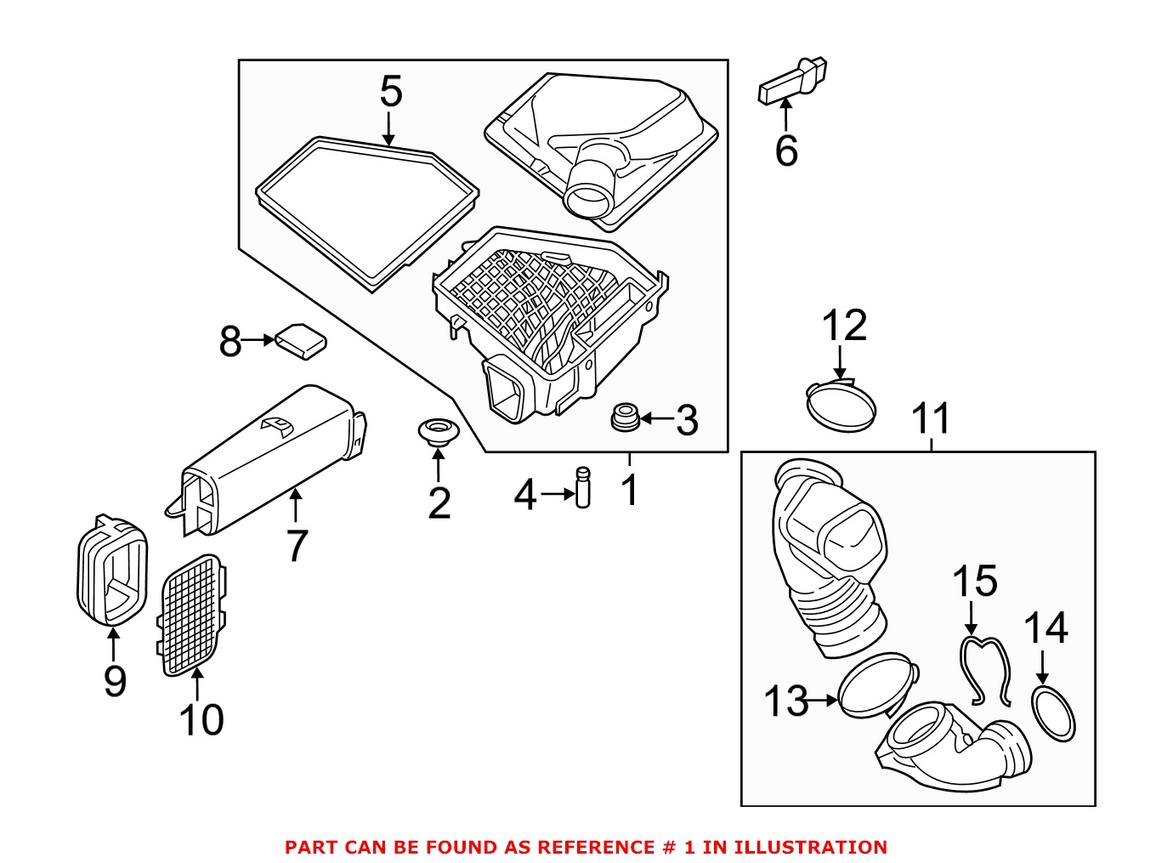 BMW Air Filter and Housing Assembly 13717536532